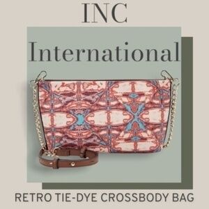 NWT INC INTERNATIONAL CONCEPTS Michaelaa Retro Tie Dye Crossbody Bag